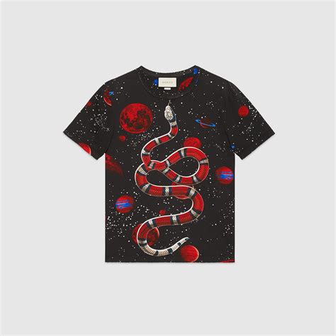 gucci snake space shirt|gucci polo shirt snake collar.